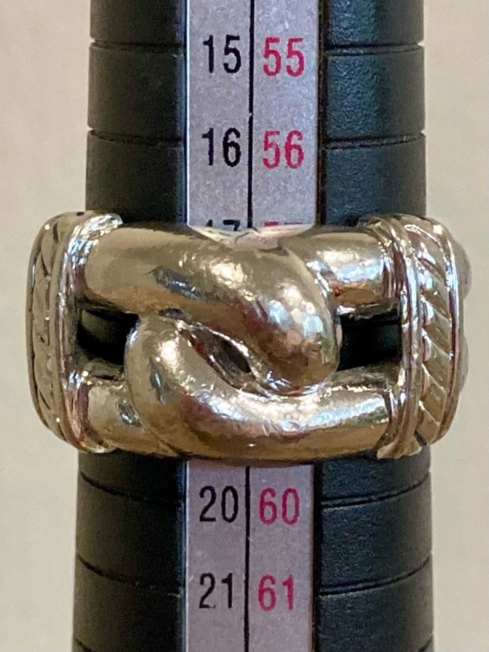 Sterling Silver 925 Knot Statement Ring - Women’s Jewelry - Size 8.5 - Picture 12 of 16